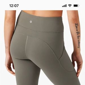 LuLulemon graphite gray leggings in size 8
